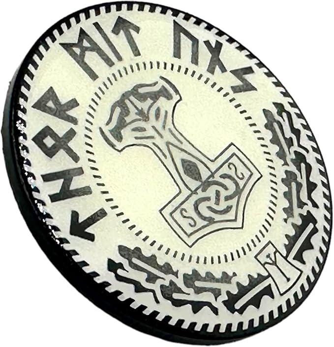 Thor's Hammer Mjolnir Viking Rune Metal Pin Badge Brooch