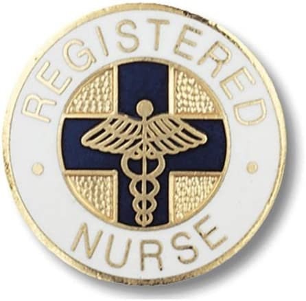 Registered Nurse Paramedic Medic Blue Round Lapel Pin Badge Brooch