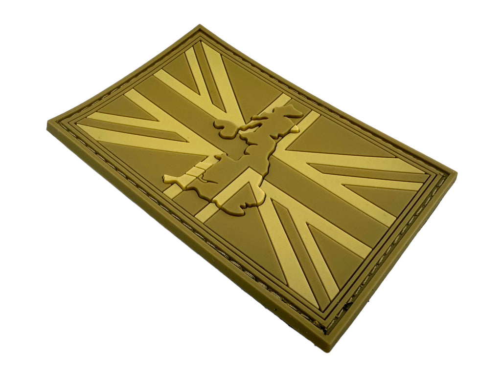 Embossed Great Britain United Kingdom Union Jack Country Flag PVC Airsoft Paintball Team Patch