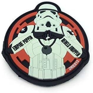 Empire Poppin Rebels Droppin Stormtrooper Glow In The Dark Tactical Cosplay Airsoft PVC Fan Morale Sci Fi Patch