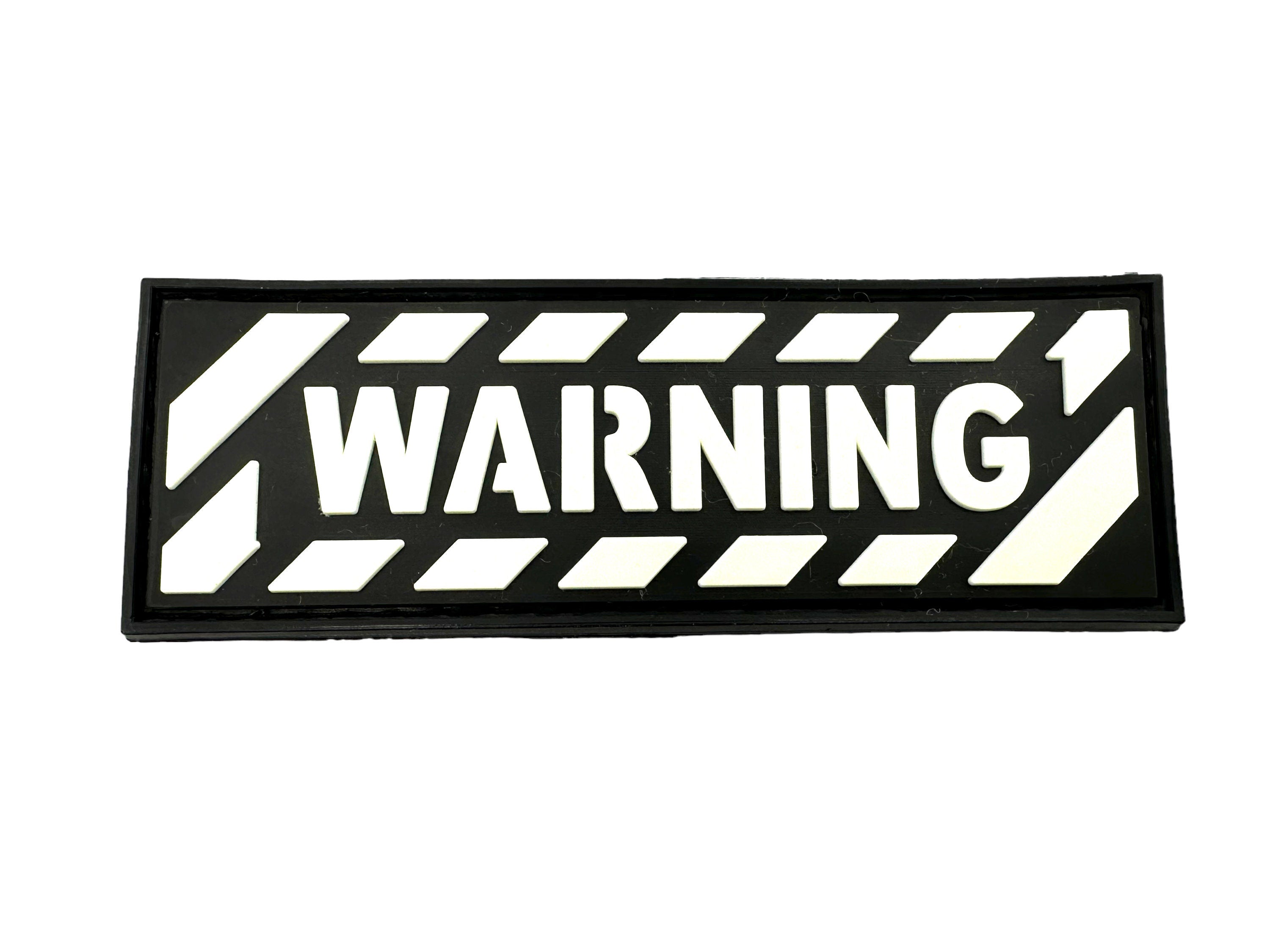Warning Tactical Airsoft Paintball PVC Morale Patch