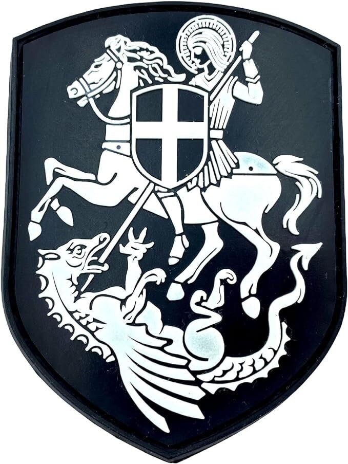 Knights Templar St George & Dragon Crusader PVC Airsoft Paintball Team Patch