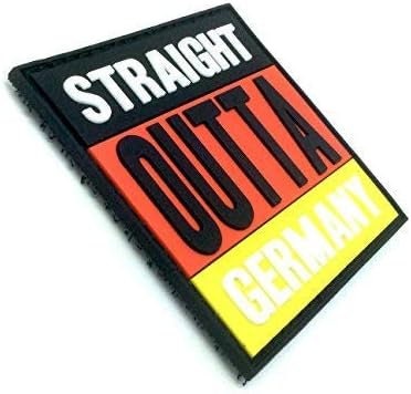 Straight Outta Germany Flag Airsoft PVC Morale Cosplay Team Patch