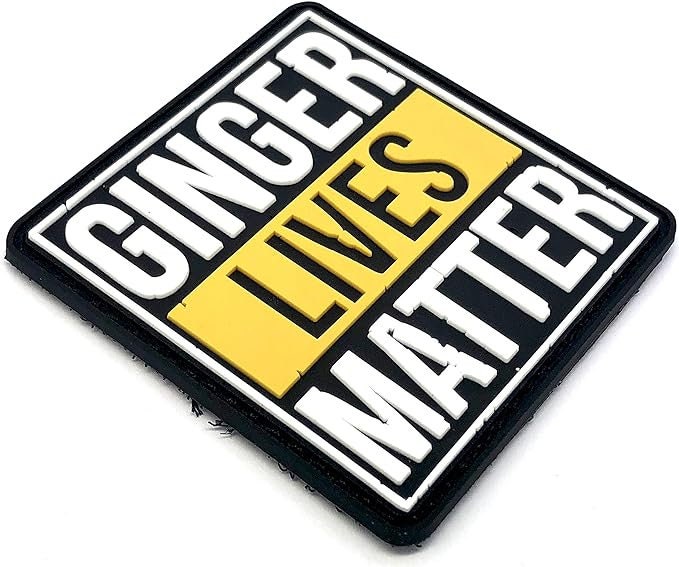 Ginger Lives Matter Paintball Airsoft PVC Morale Patch