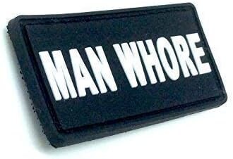 Man Whore Airsoft Paintball PVC Morale Cosplay Fan Patch