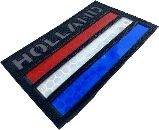 Holland Netherlands Reflective Camouflage Flag Tactical Laser Cut Airsoft Paintball Field Patch