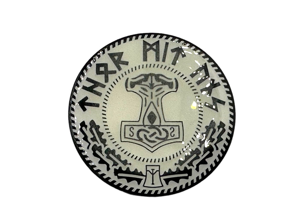 Thors Hammer Mjolnir Viking Norse Rune Metal Pin Badge Brooch