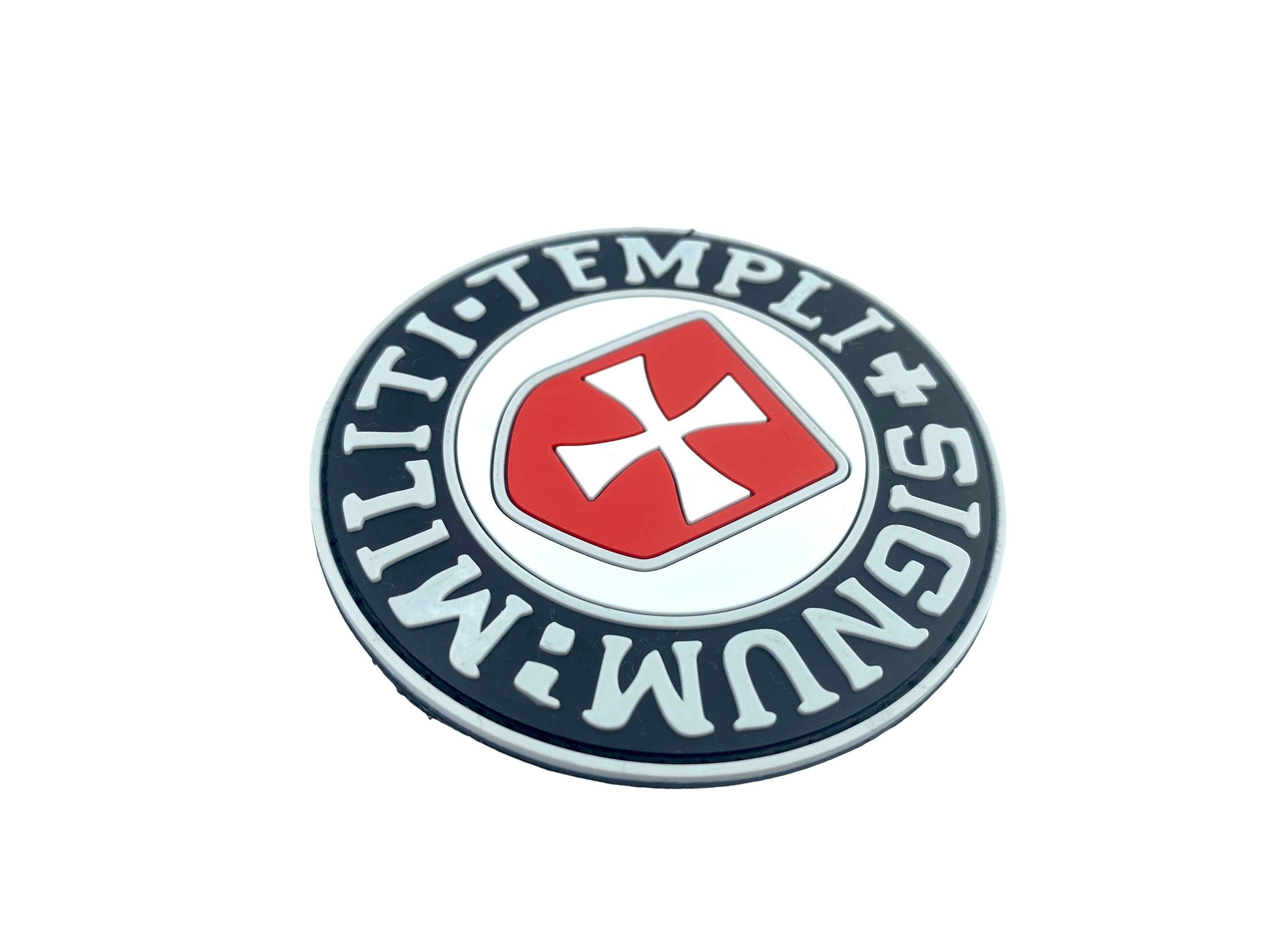 Templi Signum Militi Knights Templar Seal Cosplay PVC Airsoft Paintball Morale Patch