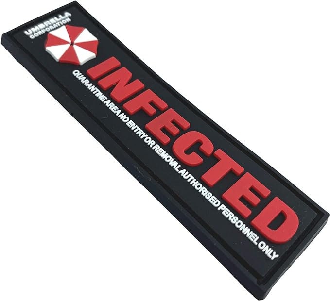 Umbrella Corporation Infected Virus Airsoft PVC Morale Fan Patch