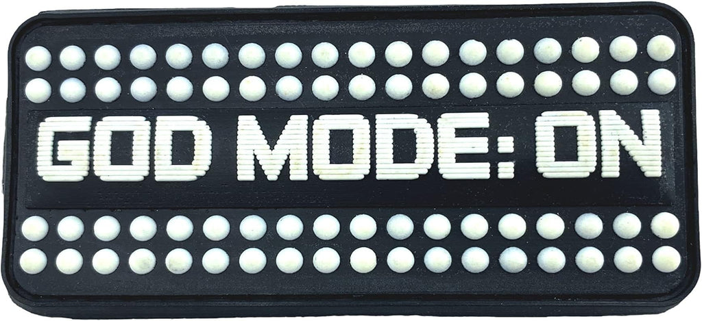 God Mode ON Glow in the Dark Tactical Airsoft Paintball PVC Morale Patch