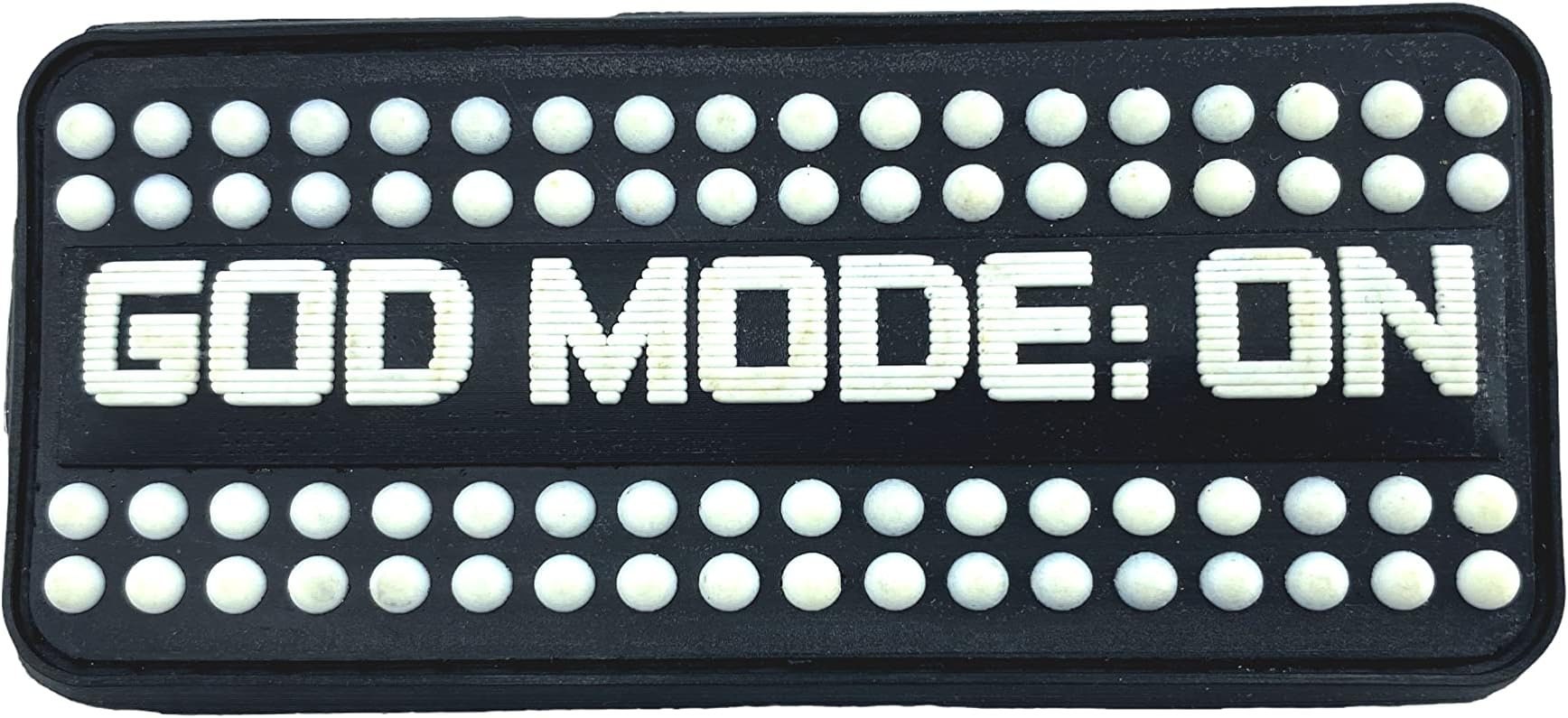 God Mode ON Glow in the Dark Tactical Airsoft Paintball PVC Morale Patch