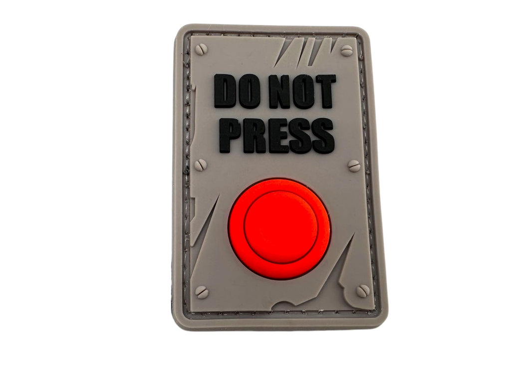 Do Not Press Button Airsoft Paintball PVC Morale Team Patch