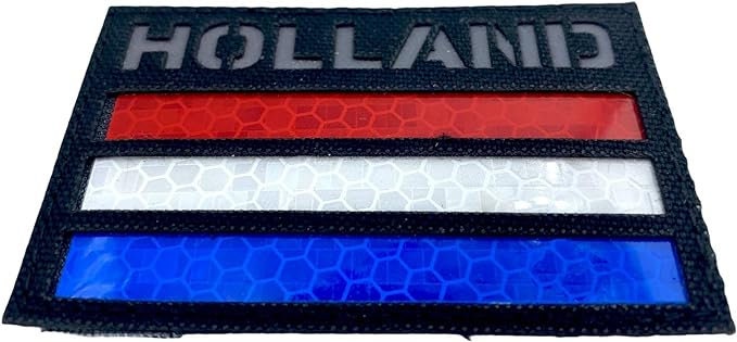 Holland Netherlands Reflective Camouflage Flag Tactical Laser Cut Airsoft Paintball Field Patch