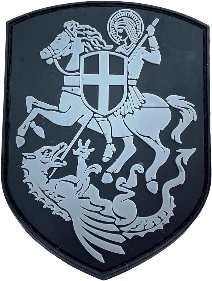Knights Templar St George & Dragon Crusader PVC Airsoft Paintball Team Patch