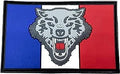 France French Francais Wolf Flag Airsoft Paintball PVC Morale Cosplay Team Patch