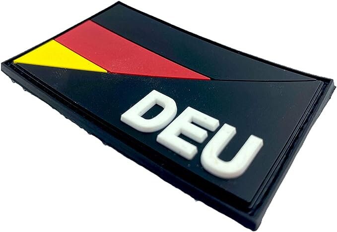 German Germany Deutschland DEU Glow in the Dark Flag Tactical PVC Airsoft Paintball Cosplay Team Patch