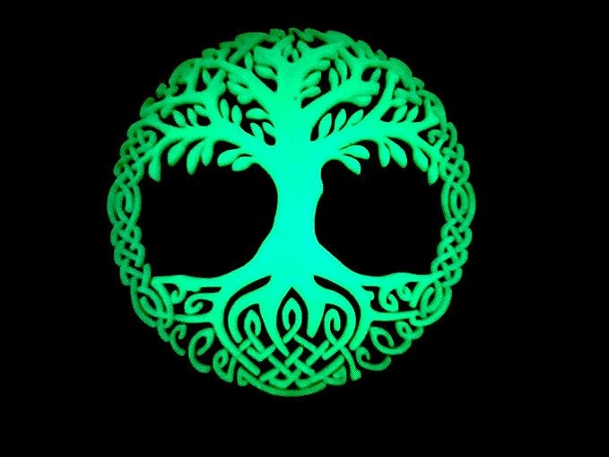 Tree of Life Viking Glow in The Dark Norse Cosplay PVC Airsoft Paintball Morale Patch