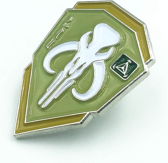 Bounty Hunter Boba Fett Bantha Green Skull Cosplay Metal Pin Badge Brooch