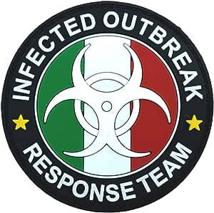Zombie Infected Outbreak Response Team Glow in The Dark European Countries PVC Airsoft Paintball Morale Patch