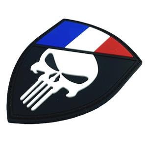 France French Skull Glow in the Dark Flag Airsoft PVC Morale Cosplay Team Patch