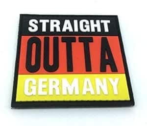 Straight Outta Germany Flag Airsoft PVC Morale Cosplay Team Patch