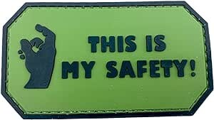 This is My Safety Paintball Airsoft Paintball PVC Morale Fan Patch