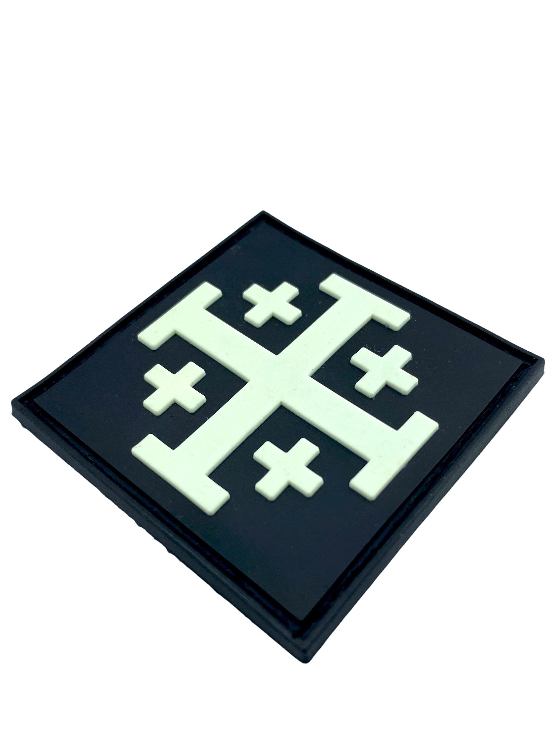 Jerusalem Cross Tactical Airsoft Paintball PVC Morale Patch