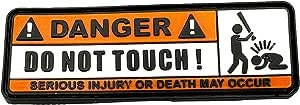 Danger Do Not Touch Airsoft Paintball PVC Morale Patch