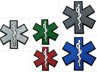 Star of Life Paramedic Medic Glow in the Dark Airsoft Paintball PVC Morale Team Patch