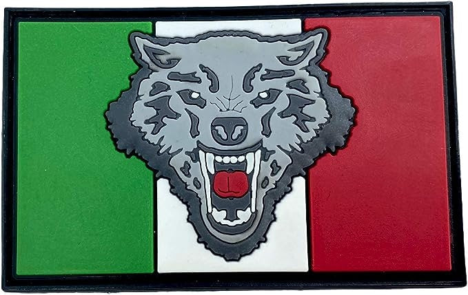 Italia Italy Italian Wolf Flag Airsoft PVC Morale Cosplay Team Patch