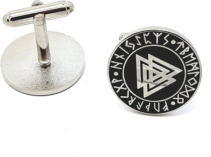 Valknut Knot Of The Slain Viking Cosplay Cufflinks in Presentation Box