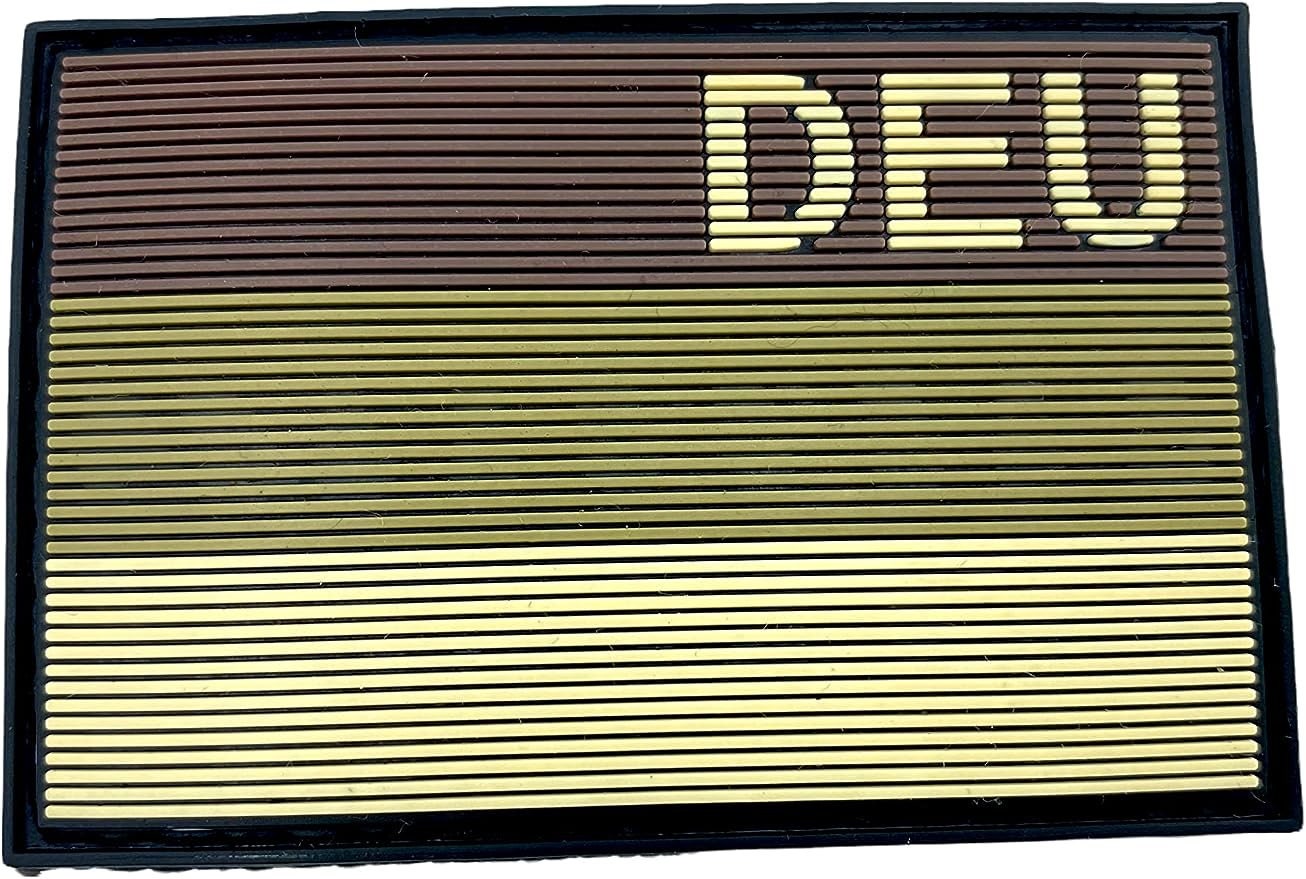 Deutschland German Germany DEU Subdued Flag Tactical Airsoft Paintball PVC Morale Patch