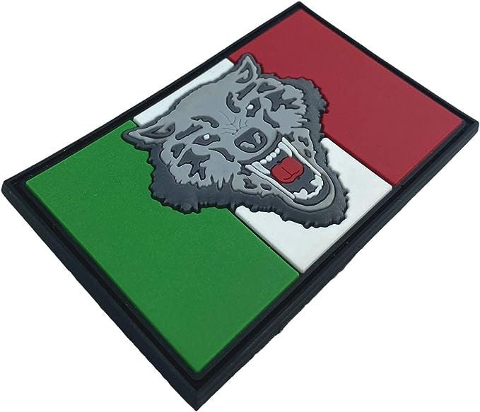 Italia Italy Italian Wolf Flag Airsoft PVC Morale Cosplay Team Patch