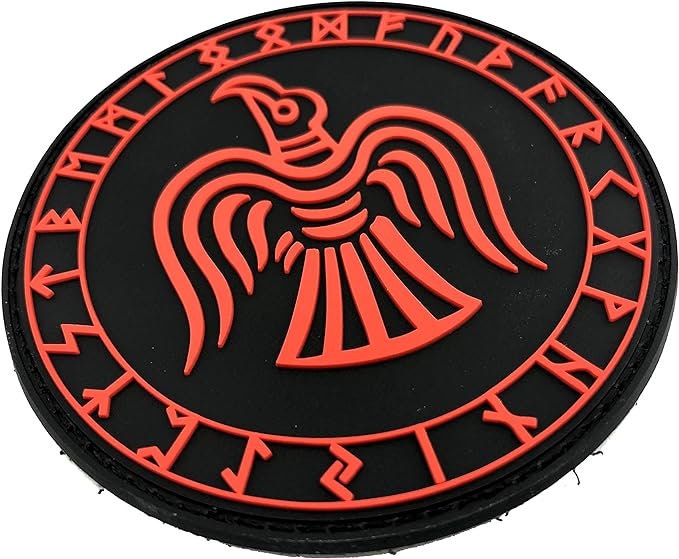 Odin's Raven Norse Rune Viking PVC Airsoft Paintball Morale Patch