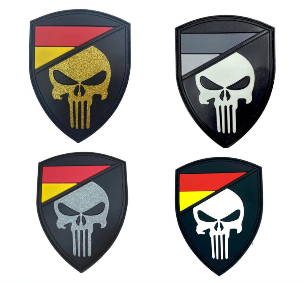 Deutschland German Germany Skull Flag Airsoft PVC Morale Cosplay Team Patch