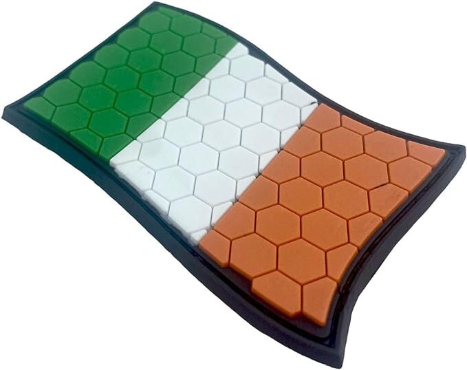 Ireland Irish Honeycomb Flag Airsoft PVC Morale Cosplay Team Patch