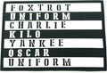Foxtrot Uniform Charlie Kilo Yankee Oscar Uniform Tactical Airsoft Paintball PVC Morale Biker Patch