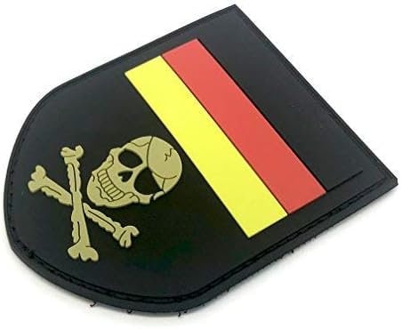 Deutschland German Germany Skull & Crossbones Pirate Flag Airsoft PVC Morale Cosplay Team Patch
