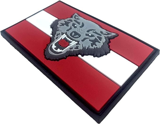 Austria Austrian Wolf Flag Airsoft PVC Morale Cosplay Team Patch