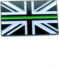 Thin Green Line Union Jack Ambulance Service Medic Metal Pin Badge Brooch