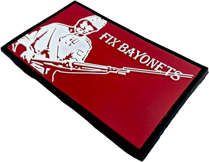 Fix Bayonets Airsoft Paintball PVC Morale Team Patch