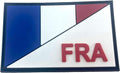 France French Diagonal FRA Flag Tactical PVC Airsoft Paintball Cosplay Team Patch