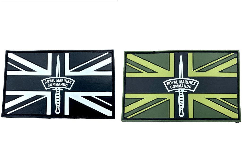 British Royal Marines Commando Union Jack Flag Tactical Airsoft PVC Morale Patch