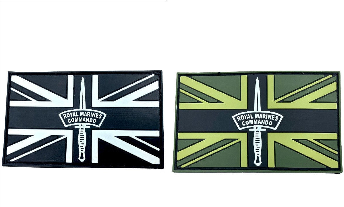 British Royal Marines Commando Union Jack Flag Tactical Airsoft PVC Morale Patch