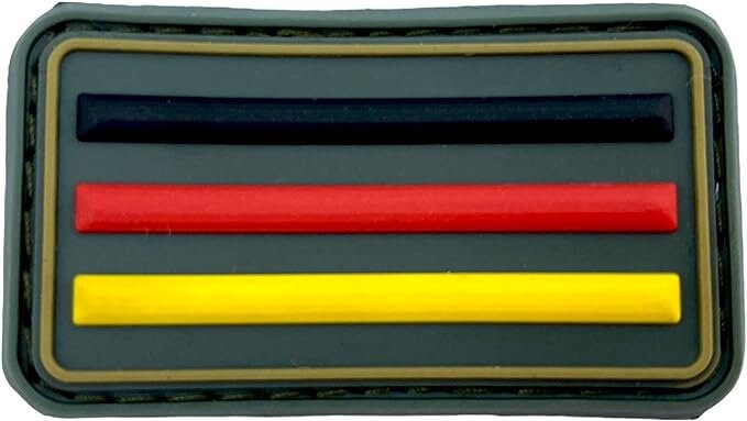German Germany Deutschland DEU Bars Stripes Flag PVC Airsoft Paintball Morale Patch