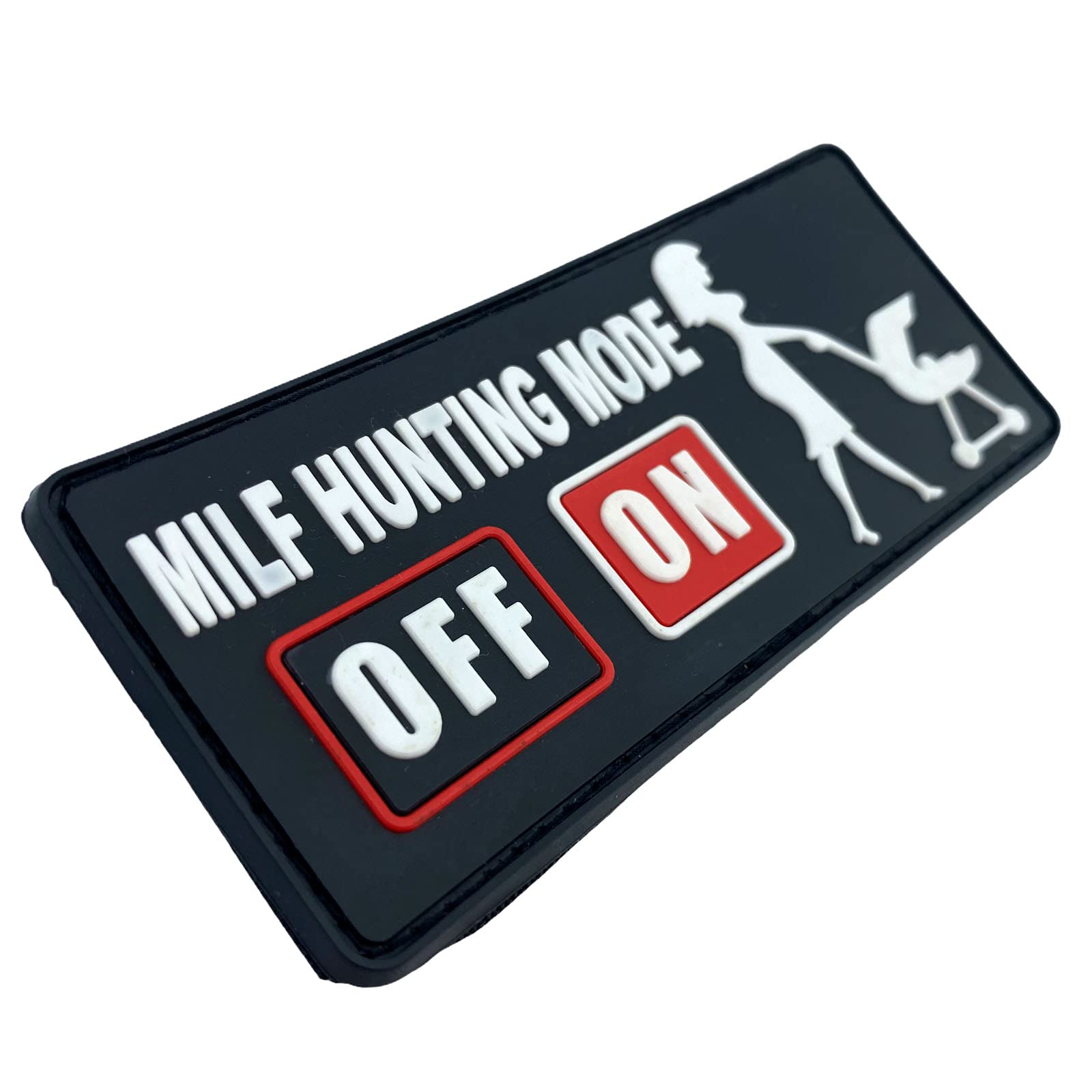 MILF Hunting Mode ON Black Airsoft PVC Patch