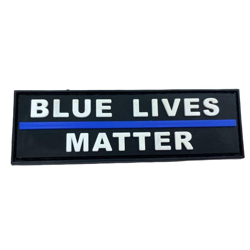 Blue Lives Matter Police Tribute Memorial Tactical Airsoft Paintball PVC Morale Cosplay Patch