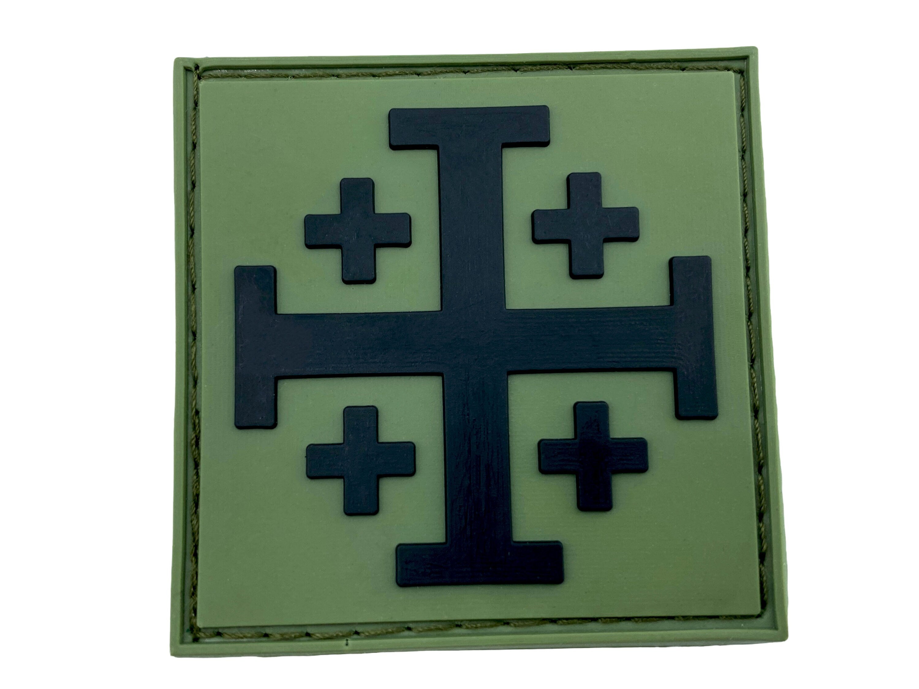 Jerusalem Cross Tactical Airsoft Paintball PVC Morale Patch