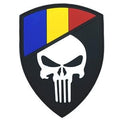 Romania Romanian Roma Skull Glow in the Dark Flag Airsoft PVC Morale Cosplay Team Patch
