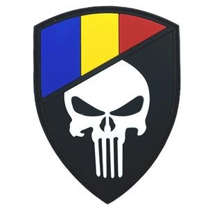 Romania Romanian Roma Skull Glow in the Dark Flag Airsoft PVC Morale Cosplay Team Patch